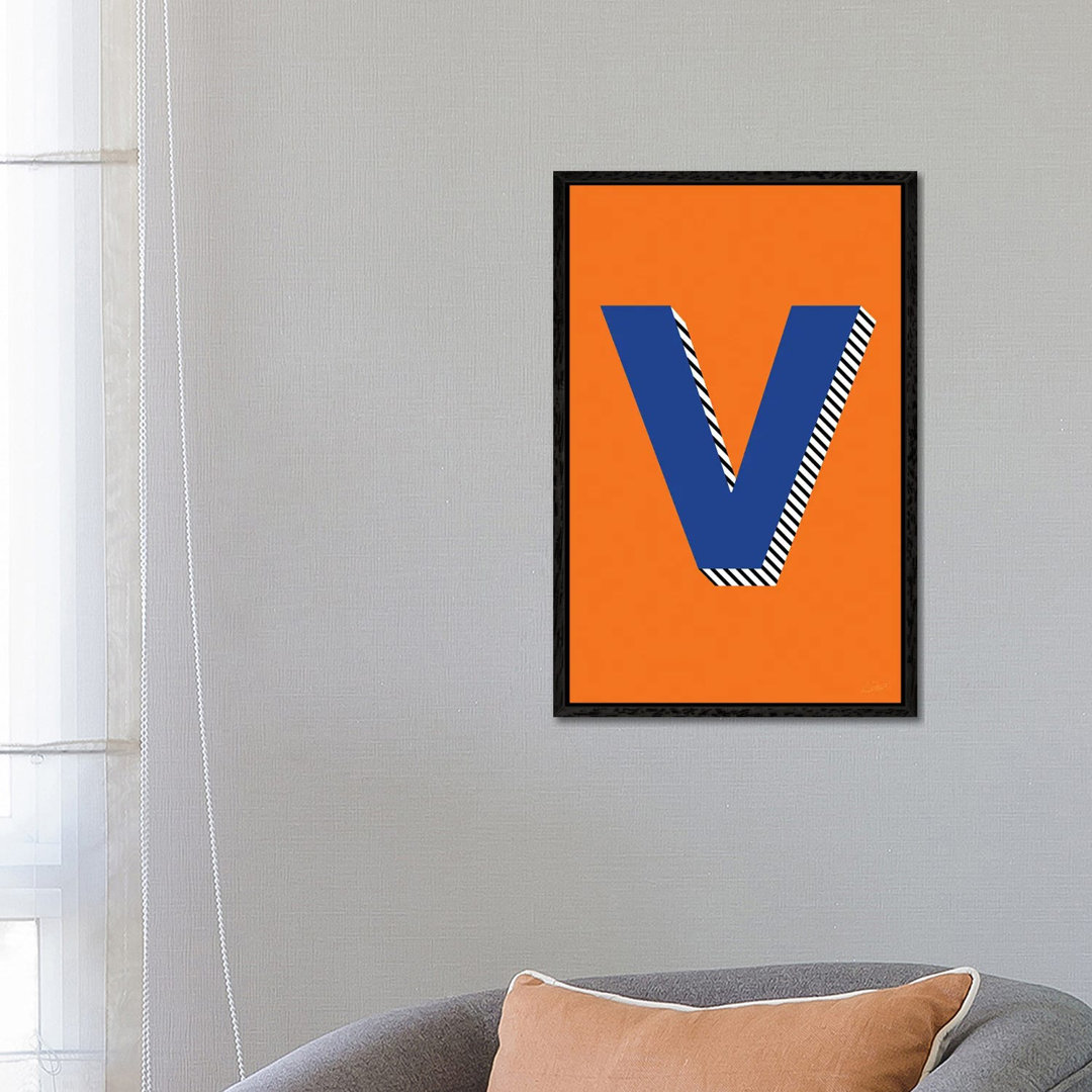 Letter V von Eleanor Stuart - Galerie-verpackte Leinwand Giclée auf Leinwand