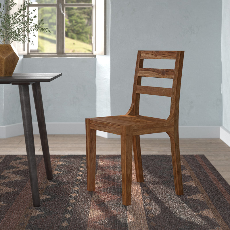 Chaise d'appoint en bois massif Kanwal