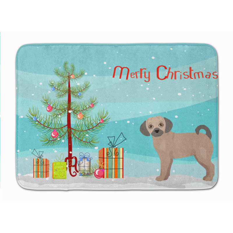 Tapis pour salle de bain chinois, Puggle fauve