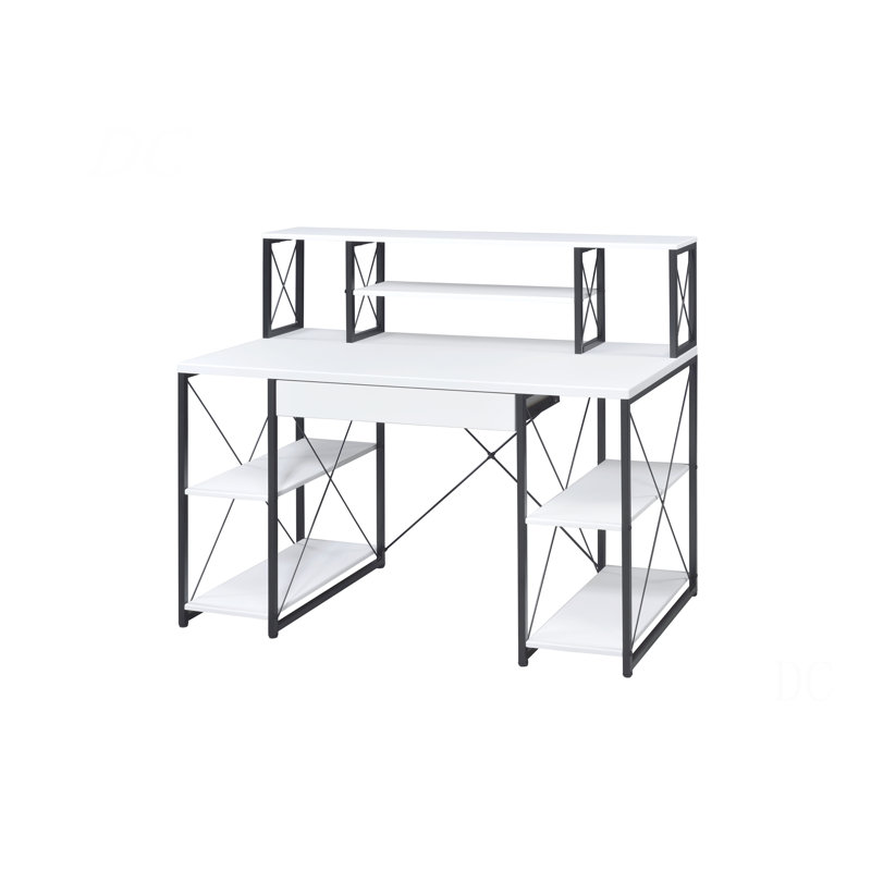 Amiel All Purpose White Finish Writing Desk, White