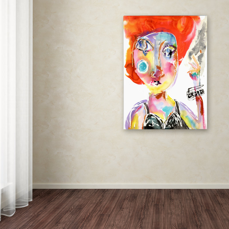 Vibrant Abstract Character Canvas Print, 35" x 47"