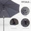 Poteet 2.7M Garden Parasol Umbrella Aluminium Frame-1416485956