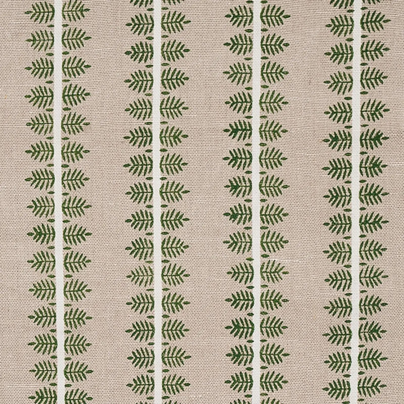 Alva Hand Block Print Fabric, Green