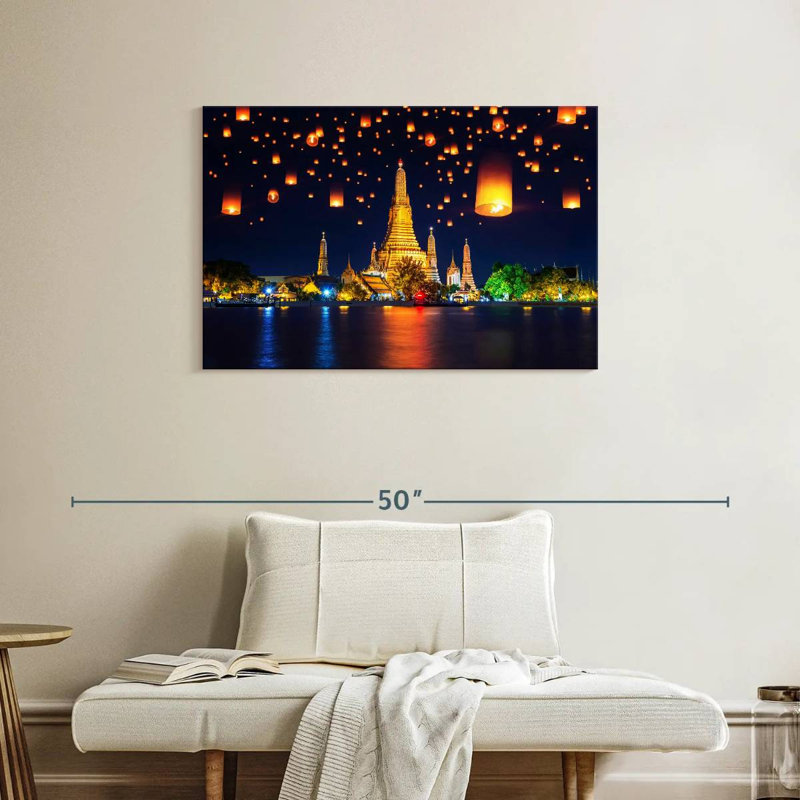 Lanternes de temple Kavia Wat Arun, H 24 po x l 36 po
