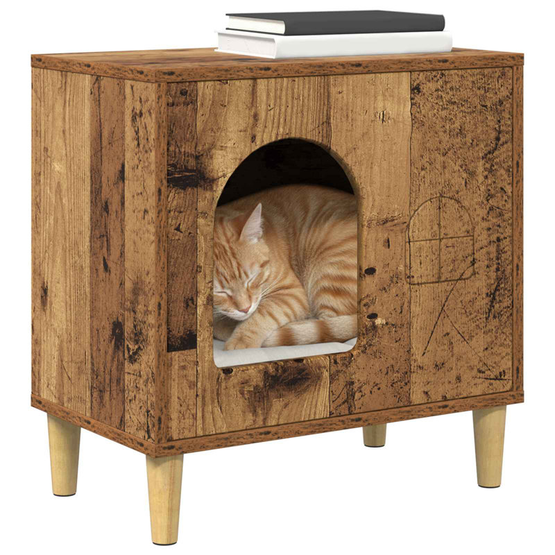 52cm H Cat Tree, Old Wood