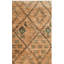 Tapis géométrique en jute / coton noué à la main de couleur grise Suleman-21815091