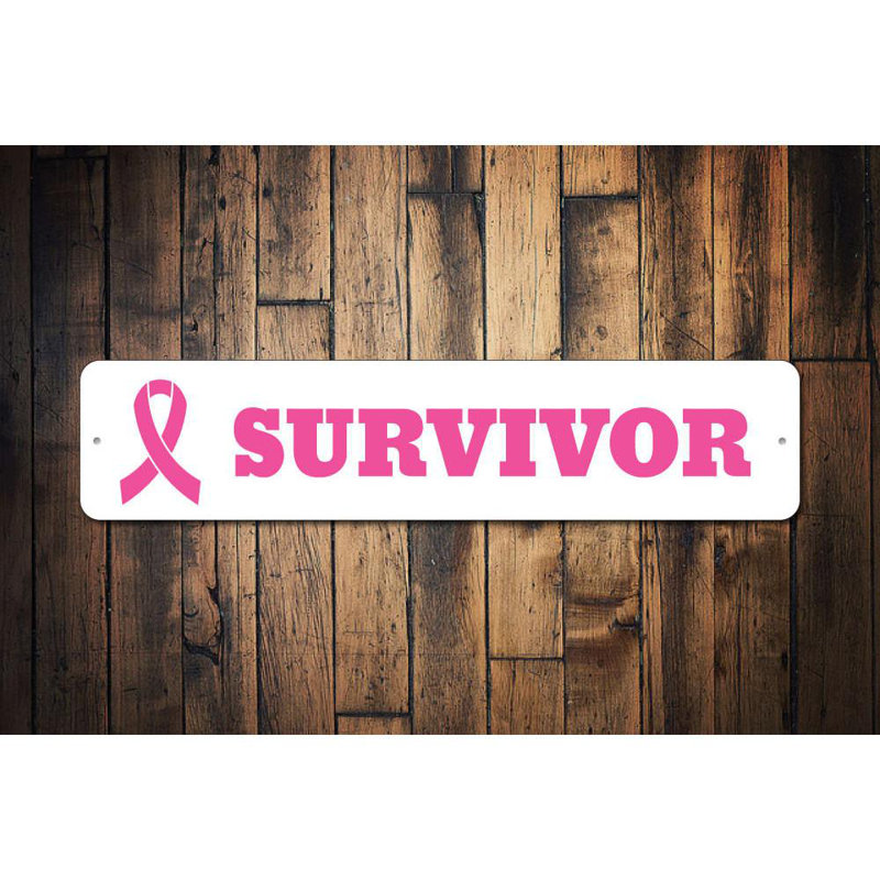 Plaque en aluminium personnalisée Survivor, H 6 po x l 24 po x P 0,063 po