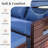 68" Wicker Outdoor Daybed Adjustable Loveseat With Storage Ottomans And Cushions-1798076728