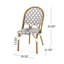 Mobilier de jardin extérieur, chaises en PE et aluminium, style français, gris et blanc, style bistro rouille et aluminium, stable