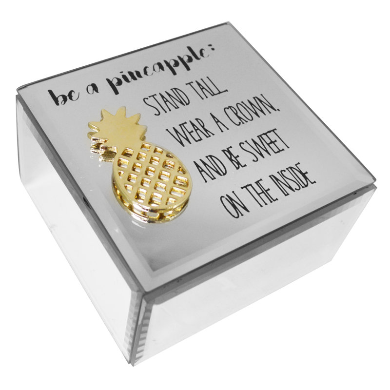 Glass Jewellery Box + Mirror
