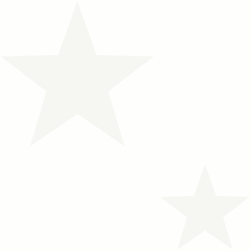 Style Sisters Classic Double Star Design 10.06m x 53cm Wallpaper Roll, Cream/White