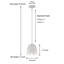 Luminaire suspendu simple 1 lumière Ruels Rounak-1024425809