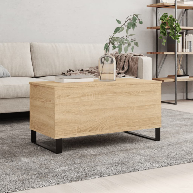 Nashaley Coffee Table 90x44.5x45 cm Engineered Wood, Sonoma Oak