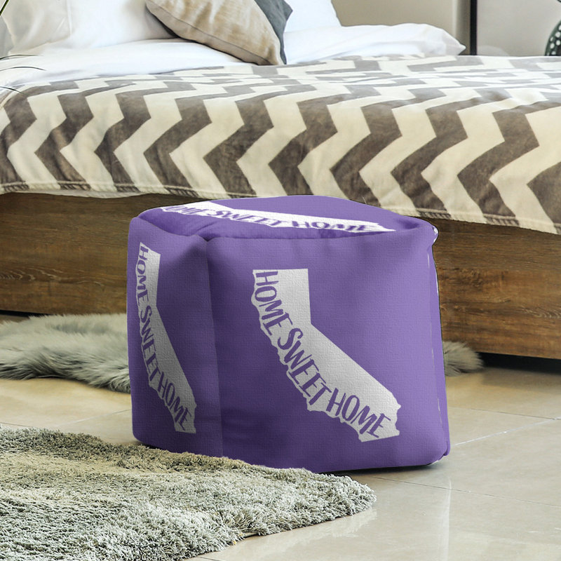 Repose-pieds cube en californie, home, Mauve