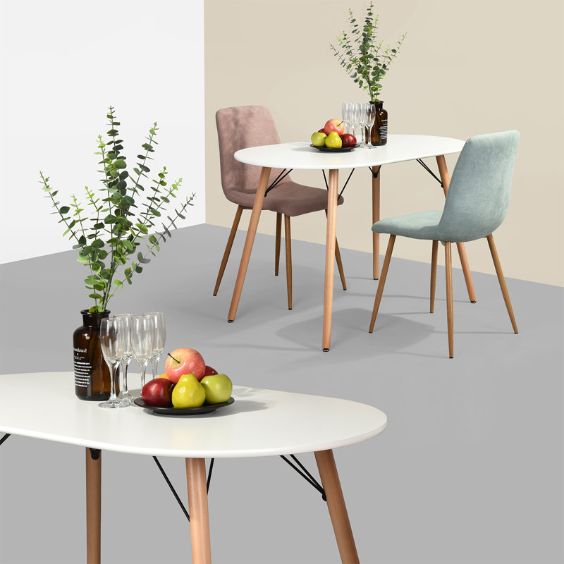 Adair Oval Solid Wood Base Dining Table, 75cm 120cm x L x 70cm W
