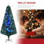 Sapin de Noël artificiel illuminé de 6 pi de hauteur avec branches réalistes, 24 lumières DEL multicolores, fibre optique et 230 pointes