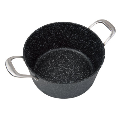 Pot de fleurs en aluminium moulé ultra anti-adhérent en granit avec couvercle master pan masterpan