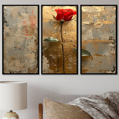 Messines - ensemble d'art mural rose