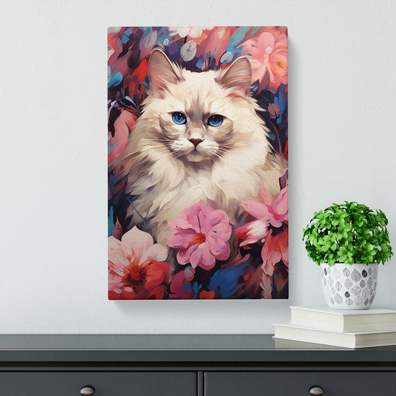 Ragdoll Cat Modern No.3 - Wrapped Canvas, 76cm H x 50cm W x 3cm D