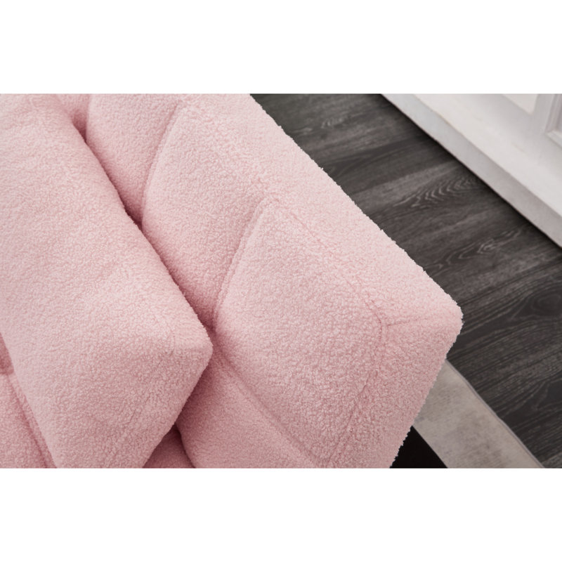 Tissu de peluche canapé-lit Modern Modern, Rose