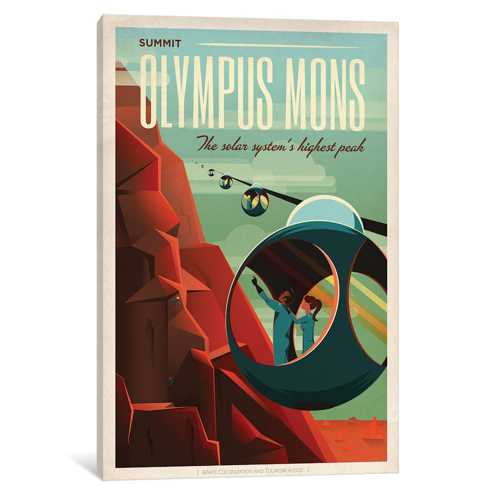 " Olympus Mons Space Travel Poster " by SpaceX East Urban Home Mat 