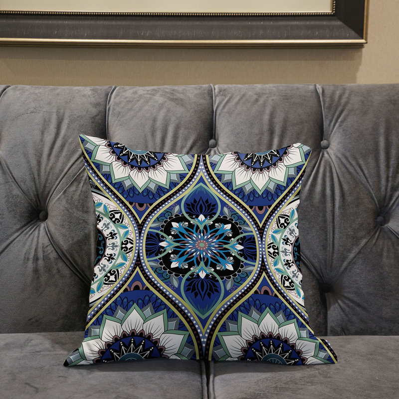 Housse et insert de coussin décoratif intérieur / extérieur en mélange de polyester, 18 po x 18 po