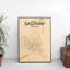 Saginaw City Map - No Frame Print-1150344006