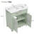 Hutzler 31" Bathroom Vanity With Tempered Glass-754032522