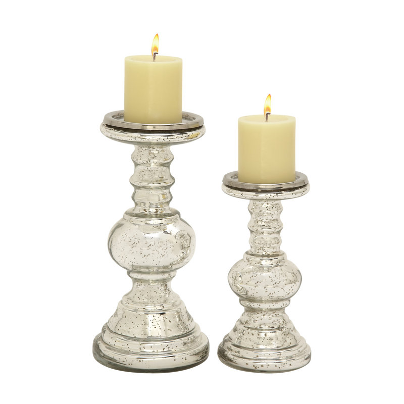 Ensemble de chandelles de table en fer 2 pièces