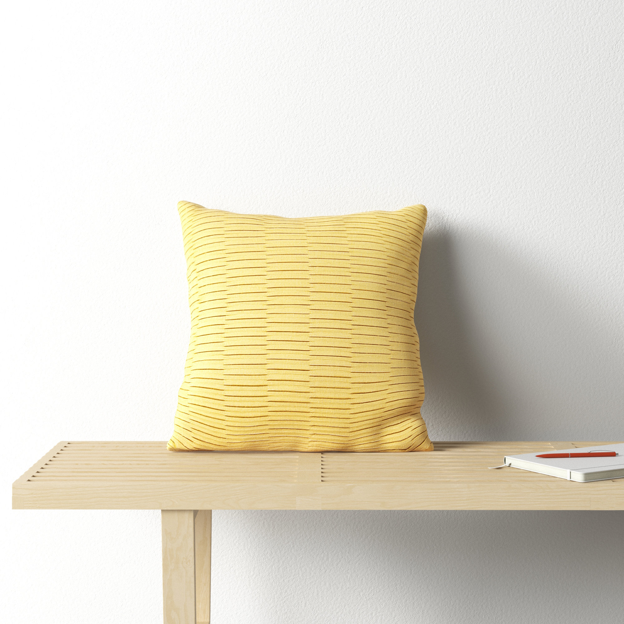Retha Striped Indoor/Outdoor Throw Pillow, Gold, 20" H x 20" W x 4" D