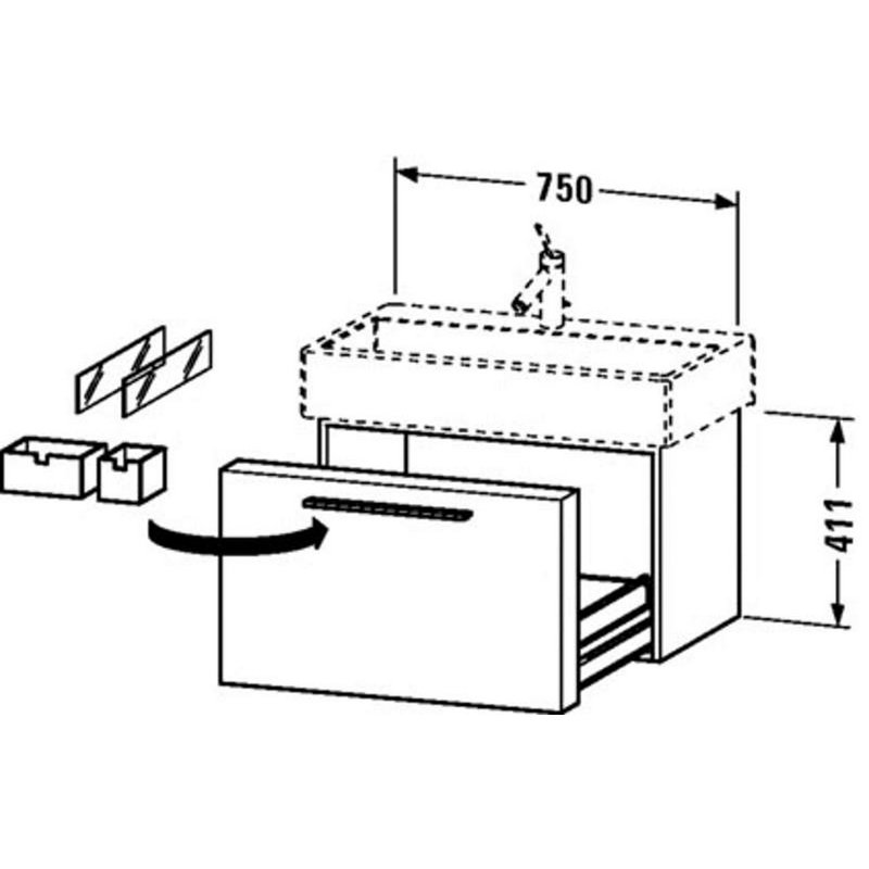 Ensemble de meuble-lavabo simple 30 po Vero, Simple trou, Noyer américain