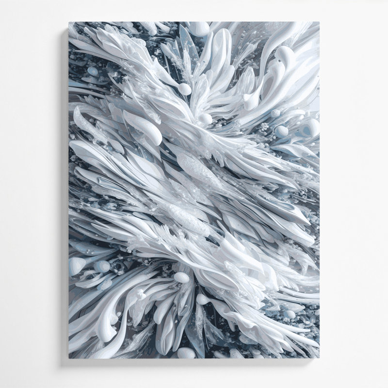 Art numérique sur toile, abstraction numérique 50, H 20 po x l 24 po