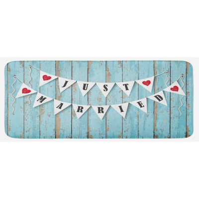 Coastal Solid Colour Polyester Kitchen Mat