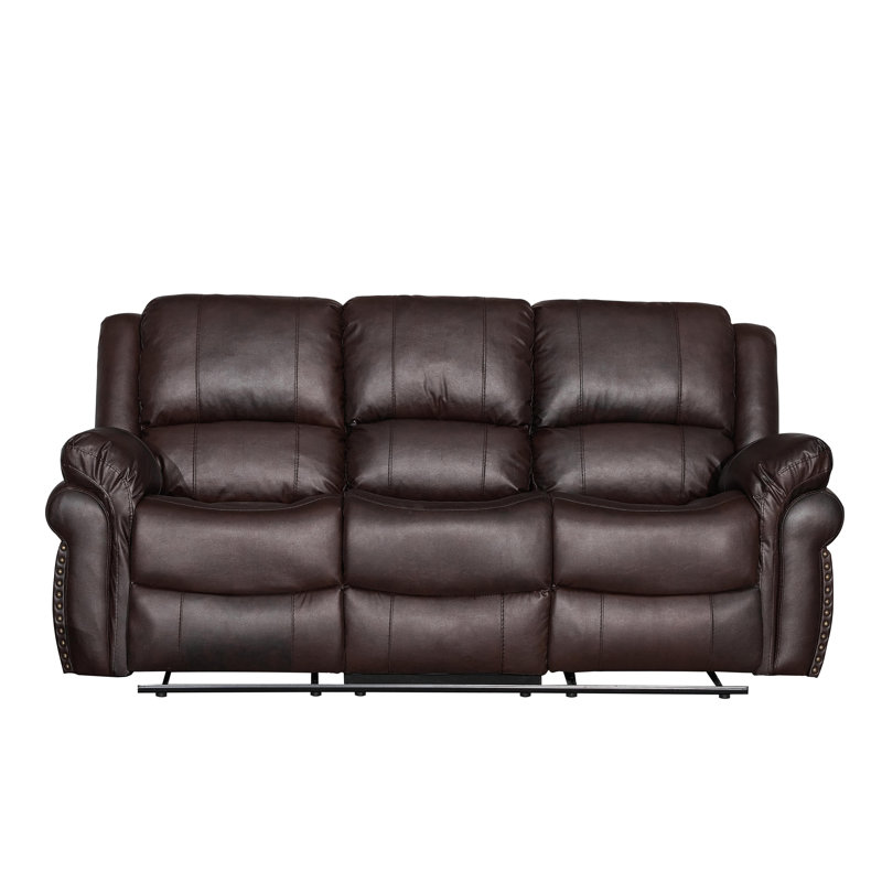 Sarahlynn Faux Leather Recliner, Brown Faux Leather