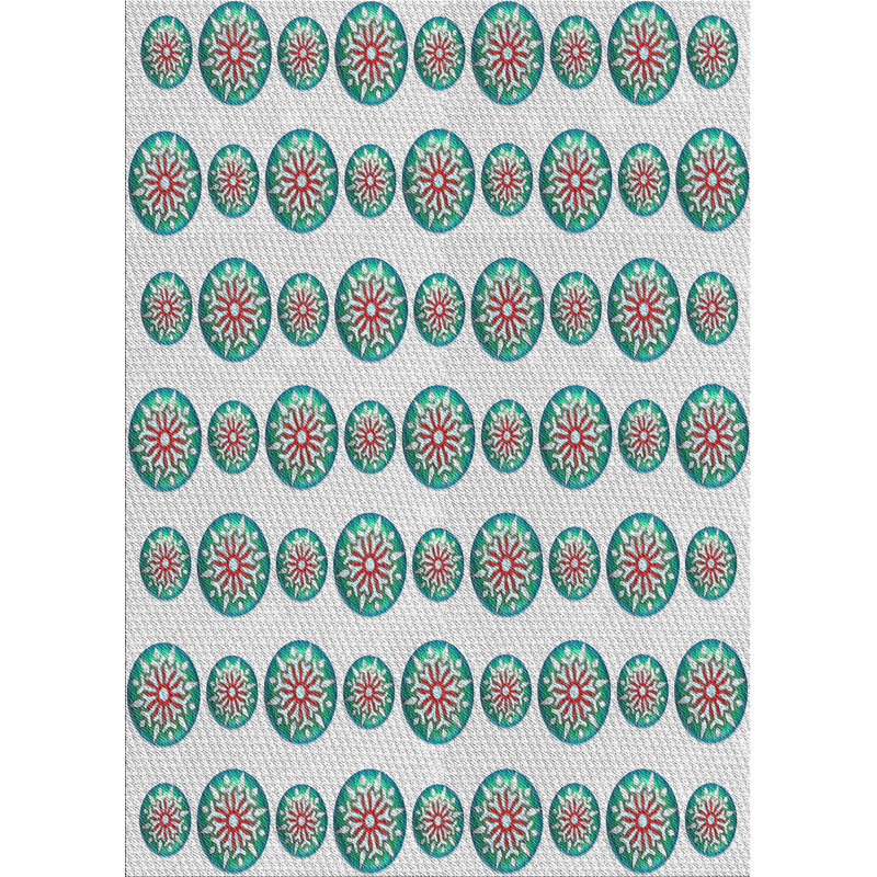 Tapis gris/bleu sea patterned, Rectangle 8 pi x 10 pi