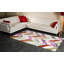 Tapis à chevrons rouge / crème / vert-1027748501