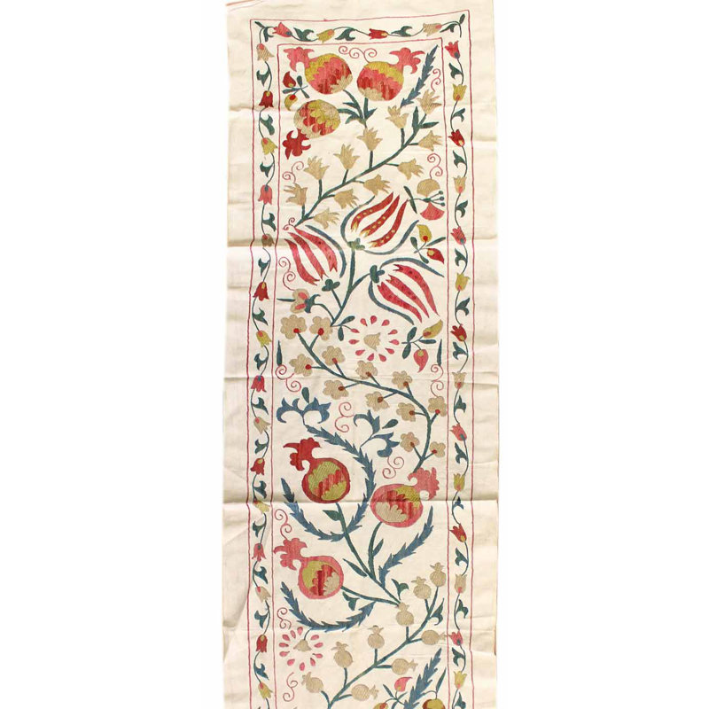 Suzani One-of-a-Kind 1'10" X 6'8" Hand Knotted Area Rug