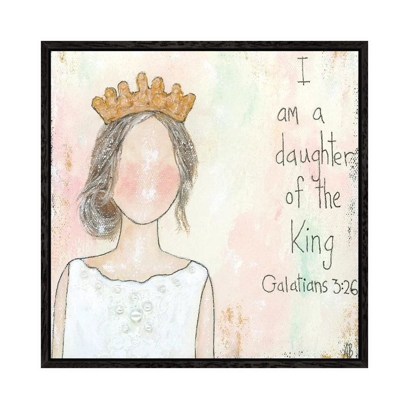 Daughter Of The King by Ashley Bradley - Print on Canvas, 66.04 cm H x 66.04 cm W, Black Framed