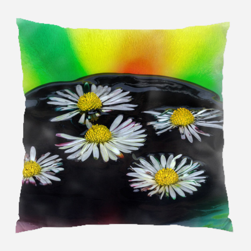 Coussin décoratif de couleur Voigt, Microsuède, Intérieur