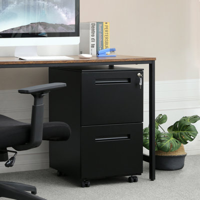 Mccreary 39cm Wide 2 -Drawer Mobile Steel File Cabinet