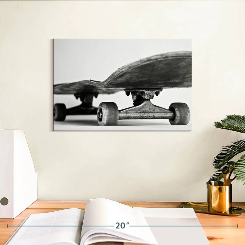 Senne Monochromatic Skateboard, 8" H x 12" W