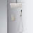 Ceiling Mounted Shower Mixture In Brushed Nickel With Handheld And 12" Head - Natural Rainfall Simulation Sensation Self-Cleaning Nozzle Suits All Normal Arms Conforms To American Standard Pipe-120920825