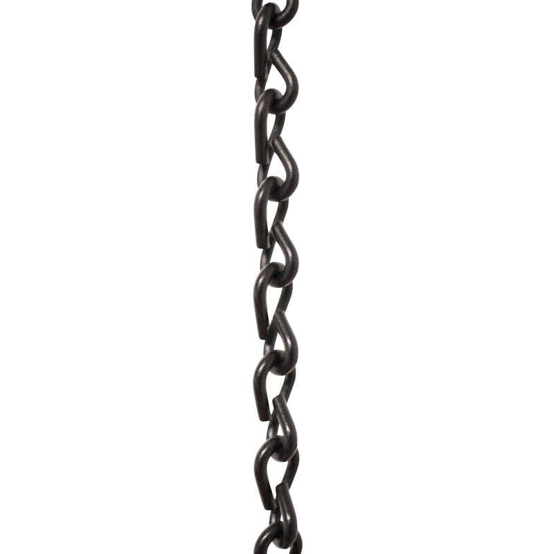 Chaîne décorative à double cric, Noir, H 12 po x l 0,24 po x P 0,06 po