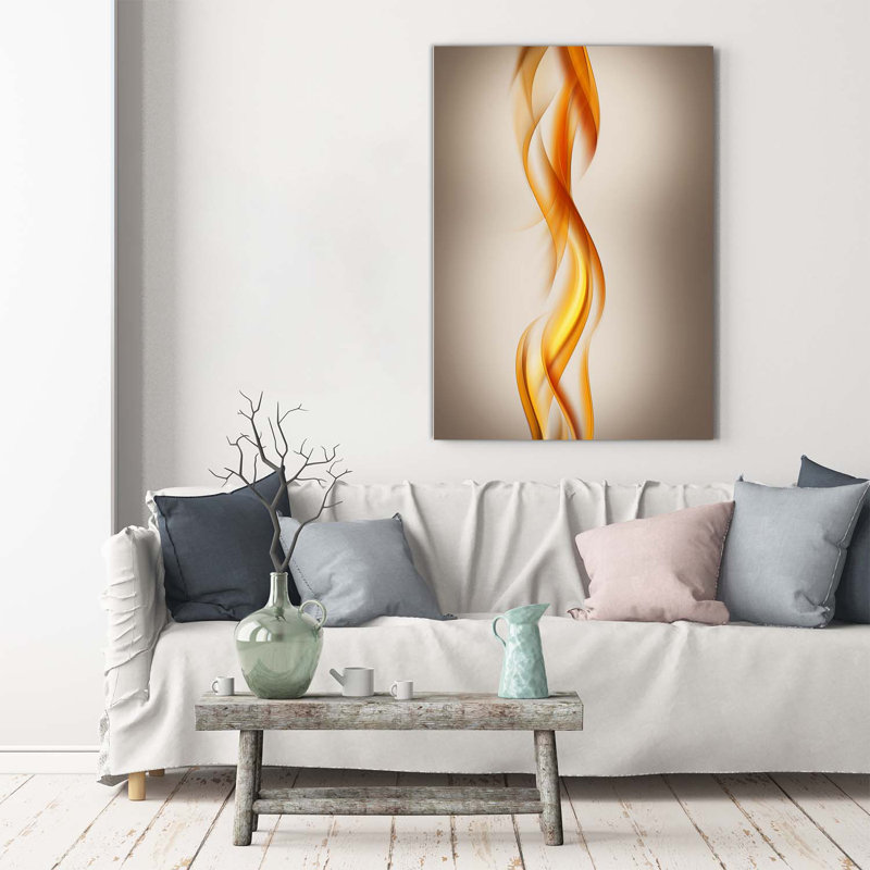 Waves Abstraction - Wrapped Canvas Print