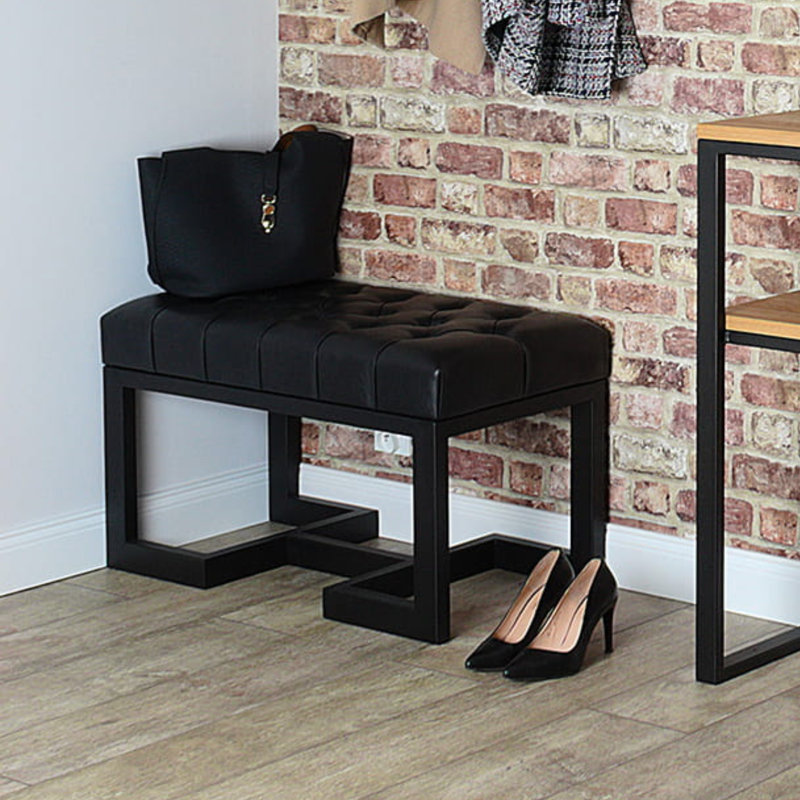 Eyvan Faux Leather Upholstered Bench, H40 x W100 x D30cm