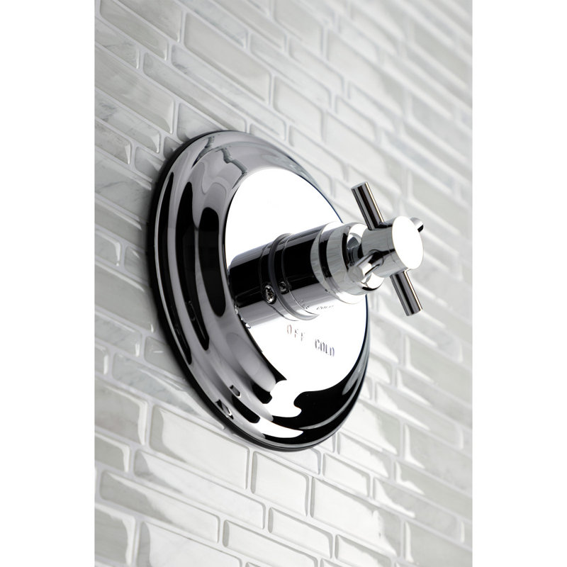 Robinet de douche à contrôle de température, Chrome poli
