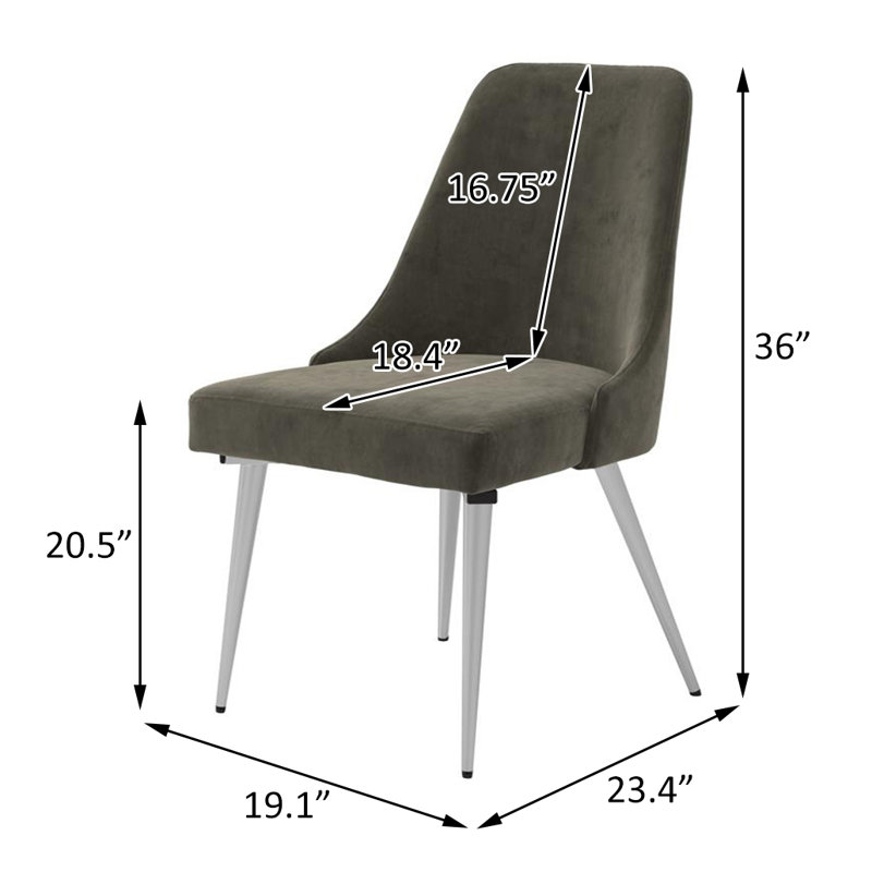 Chaise d'appoint rembourrée en tissu Jonkan
