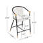 Tabouret de comptoir rembourré de 26 po de hauteur avec structure en métal (ensemble de 2)-919420606