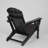 HDPE Folding Adirondack Chair With Dual Cup Holder - Composite Adirondack Chair With Wood Texture- Black-374341623