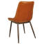 Chaise d'appoint rembourrée en métal brun